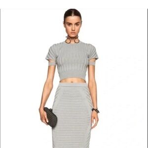 Jonathan Simkhai Gray Skirt Set